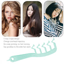Z Shape Hair Slit Comb Curly Bangs Styling Puff Hair Brush Beauty (Green)