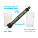 Camping Filter Straw Water Purifier Outdoor Drink Water Filter (Army Green)