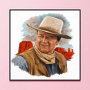 11CT Partial Embroidery West Cowboy Cotton Print Cross Stitch Home Decoration