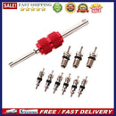 9pcs Air Conditioning Valve Cores+1pc Remover Tool A/C System Repair Kit