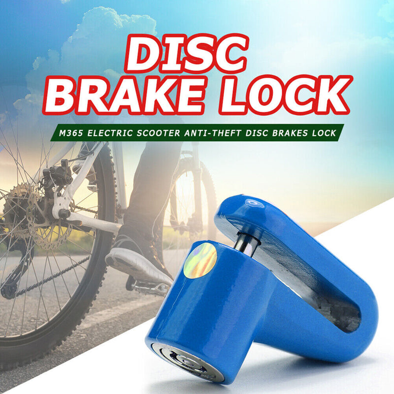 Anti-Theft Wheels Disc Brakes Lock w/ Lock Frame for M365 Scooter (Blue) Newly