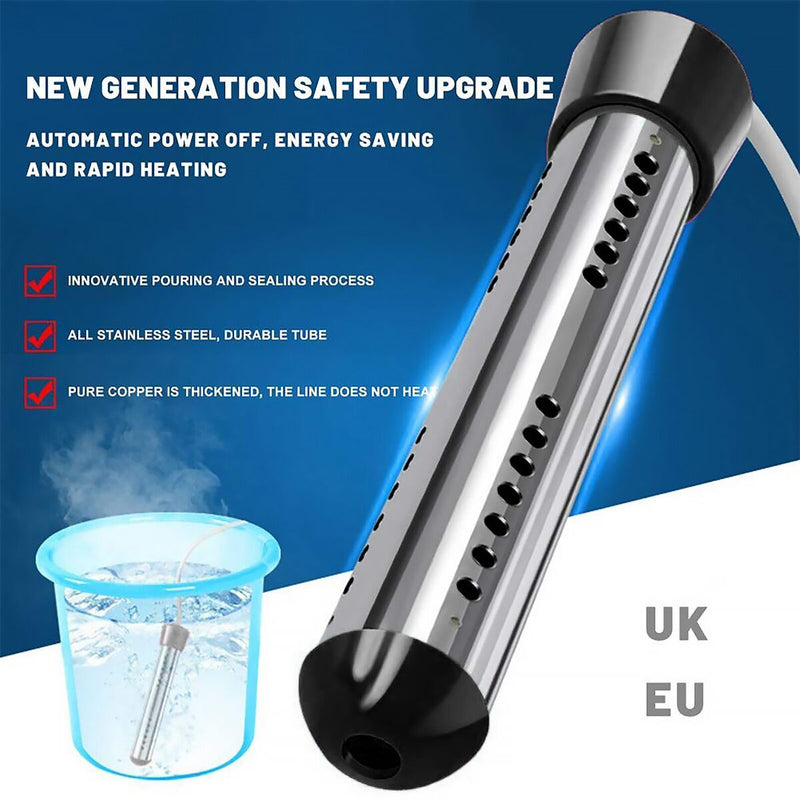 2500W/3000W Electric Water Heater Portable Bathtub Bucket Fast Heating Sticks