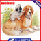 Dog Puppy Oil Paint By Numbers Hand Painted Frameless Painting Home Art Ornament