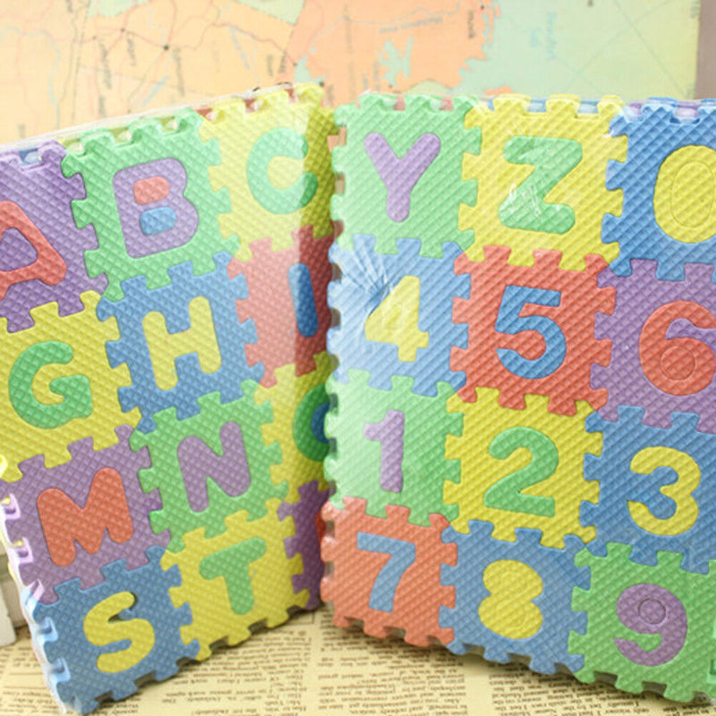 36X Baby Child Locking Foam Alphabet Letters Number Mat Educational Puz
