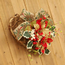 Home Decor Christmas Wreath Door Hanging Wreath Flower Garland Heart-shaped