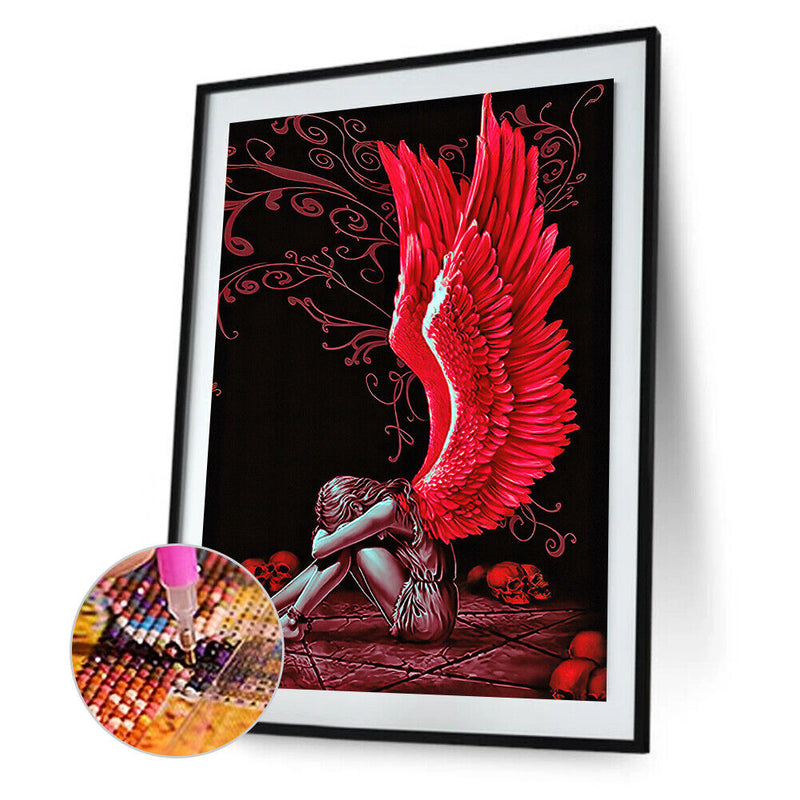 5D DIY Diamond Painting Angel Full Round Drill Rhinestone Mosaic Art Pictures
