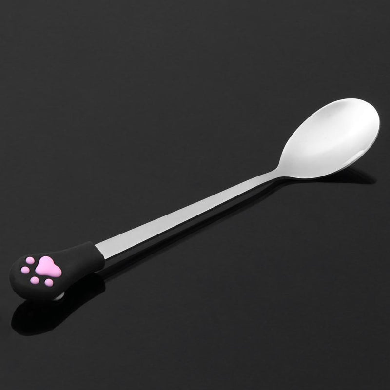 Stainless Steel Spoon with Long Handle Coffee Milk Scoops Tableware Tool(5)