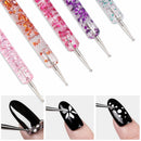 5Pcs Beauty DIY Marbleizing 2 Way Nail Art Manicure Tools Dotting Pen Painting