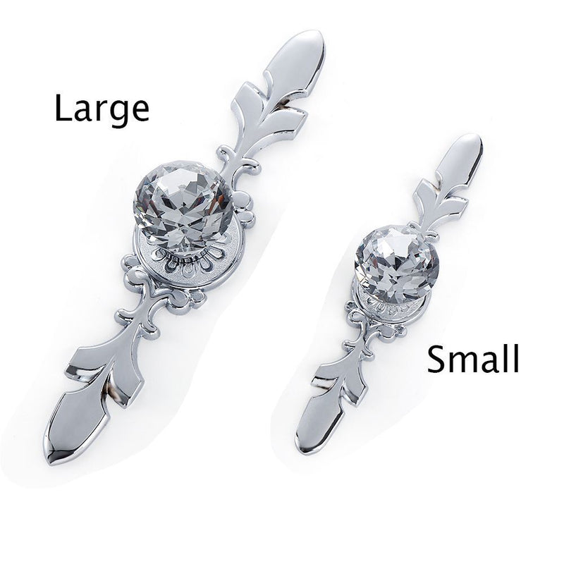 Diamond Drawer Wardrobe Pulls Crystal Closet Door Knobs Cabinet Handles