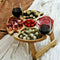 Wooden Outdoor Folding Picnic-Table With Glass Holder Glass Wine 2 1 R9I3 M5D1