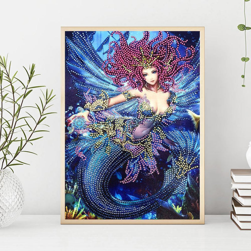 5D DIY Special Shaped Diamond Painting Fish Tail Cross Stitch Mosaic Craft Kits
