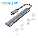 Type C to USB 2.0 USB 3.0 PD HUB 5 Ports USB Multi Splitter for Desktop Computer