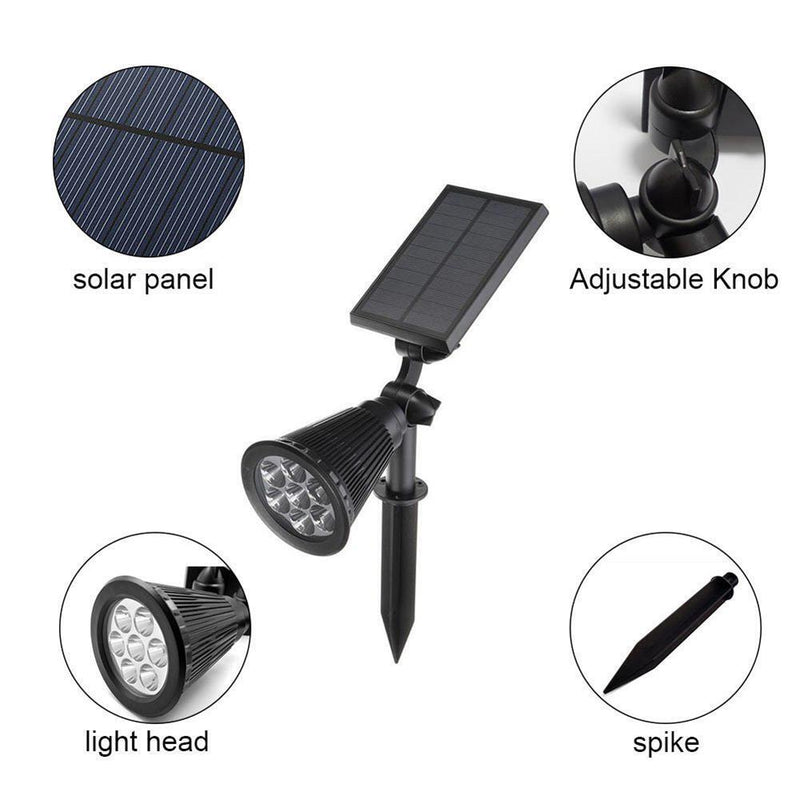 Waterproof LED Solar Lawn Lamp Spike Light Control Garden Path (Cool White)