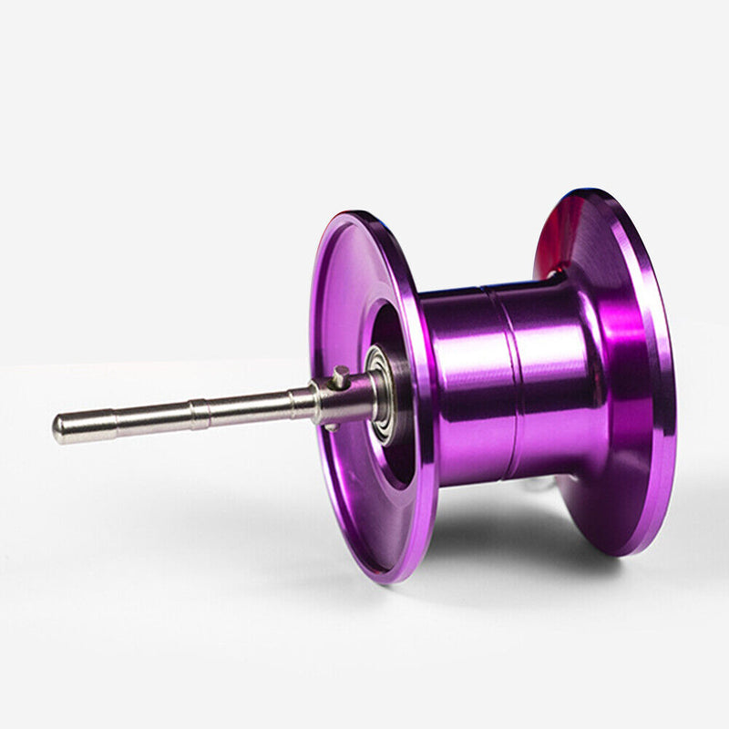 Metal Spool Baitcasting Reel 8kg Drag 6.3/1 Saltwater Wheel (Purple Left) Newly