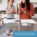 Kitchen Silicone Faucet Mat Sink Splash Guard Countertop Protector (Grey) Newly