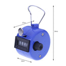 Clicker Counter 4 Digit Number Counters Plastic Shell Hand Held(Blue) Newly