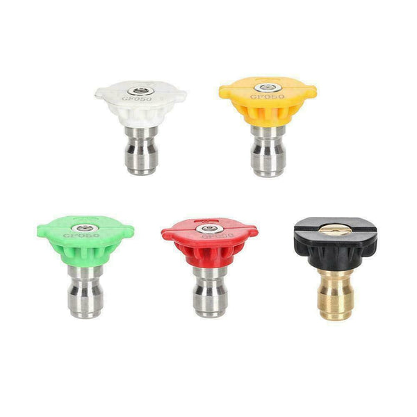 5 pcs Pressure Washer Spray Tips Nozzles High Power Kit Set 1/4" C8T5 Quick W1P2