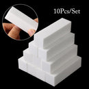 White Trimming Kit Sanding Files Nail Buffer Polishing block Nail Polisher