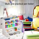 Inclined Wooden Pen Holder Fashion Desktop Office Storage Box with Drawer Newly
