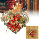 Home Decor Christmas Wreath Heart-shaped Door Hanging Wreath Flower Garland