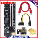 PCIe Riser Ver 009S Plus PCI Express 1x to 16X Adapter Card for Miner SATA 15Pin