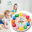 Digital Clock Wooden Beaded Jigsaw Building Block Matching Gadgets for Kids Gift