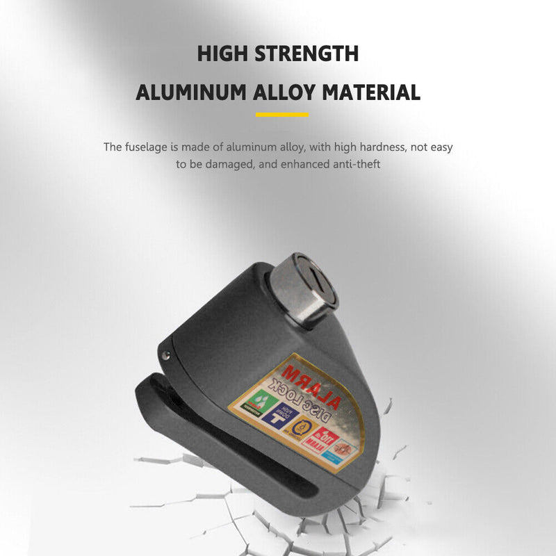 Motorcycle Bike Alarm Sound Lock Waterproof Security Anti-theft Disc Brake