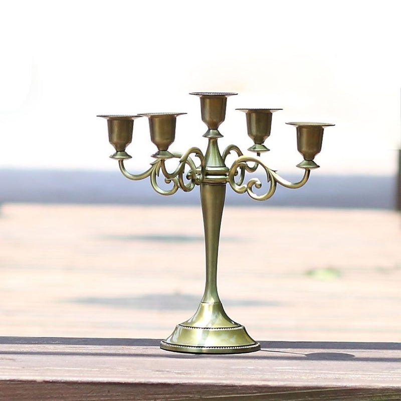 Wedding European Style Home Decor Candle Holder 5 Arms Candelabra Candlestick