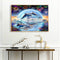Dolphin Canvas Painted Oil Paint By Numbers DIY Wall Art Modern Bedroom Decor
