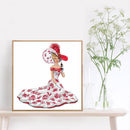 Dress Lady Full Round Drill 5D DIY Mosaic Diamond Painting Picture of Rhinest