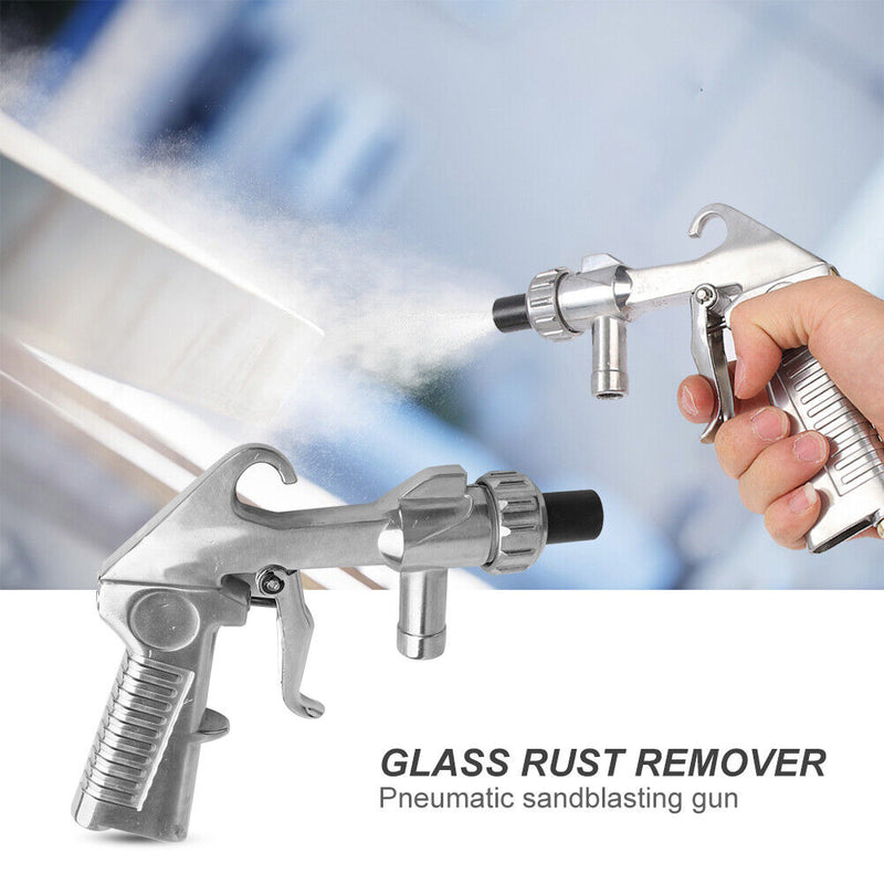 Handheld Pneumatic Sandblaster Sandblasting Spray Gun Abrasive Tools Kit