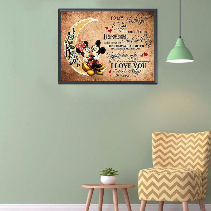 5D Cartoon Mouse Letter Kit Full Square Drill Rhinestone DIY Diamond Painti