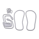 4pcs Beach Slippers Metal Cutting Dies DIY Scrapbook Emboss Stencils Crafts
