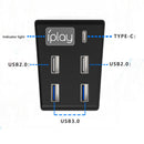 USB Hub 5 in 1 USB3.0 Splitter Expander Adapter 5 Port for PS5 Game Console