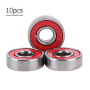 10pcs 608rs Deep Groove Wheel Bearings Skateboard Scooter Car Shafts (Red) Newly