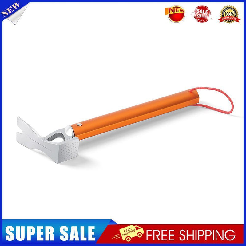 Camping Tent Peg Hammer Hiking Fishing Stake Nail Puller Extractor (Orange)