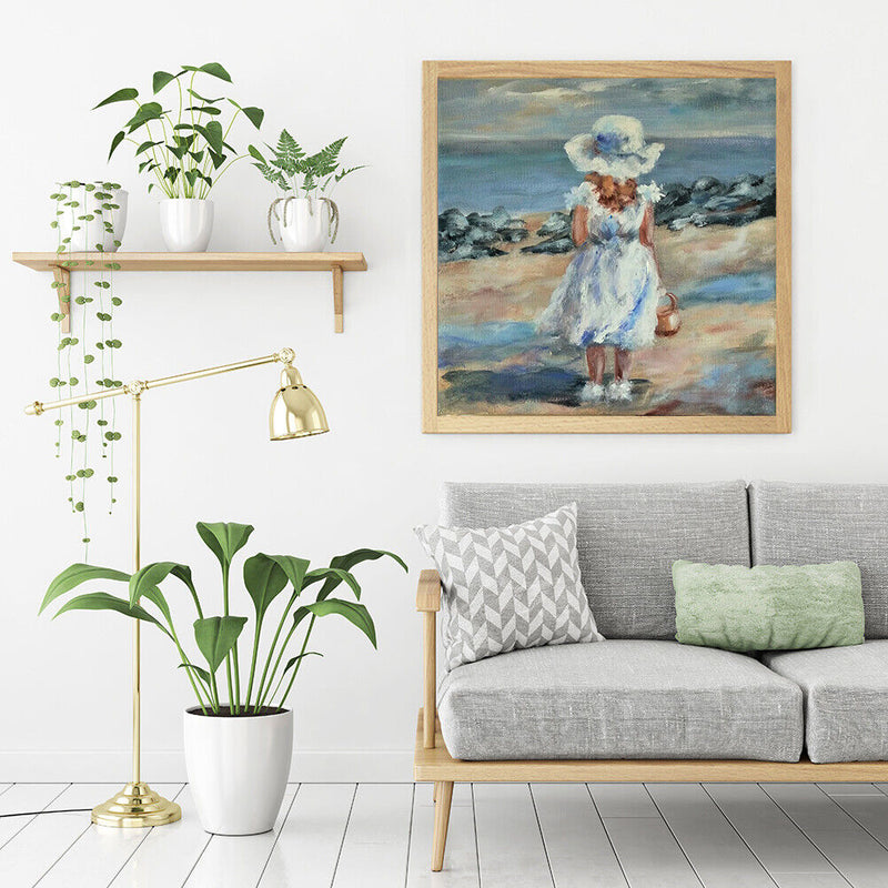 DIY Hand Painted Paint By Numbers Oil Canvas Pictures Play By The Sea Kit Gift