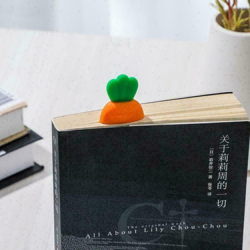 Silicone School Supplies Office Stationery Carrot Bookmark Mark Book