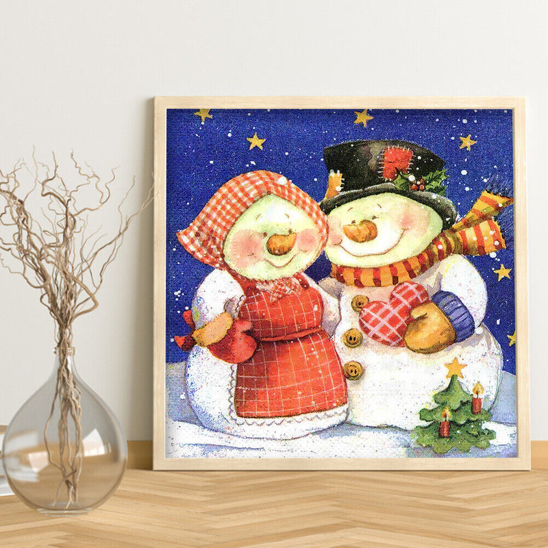Diamond Painting 5D DIY Snowman Full Round Drill Rhinestone Picture Kit
