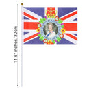 Party Queen's Platinum Jubilee Hand Waving Flags Bunting Flags Union Jack Flag