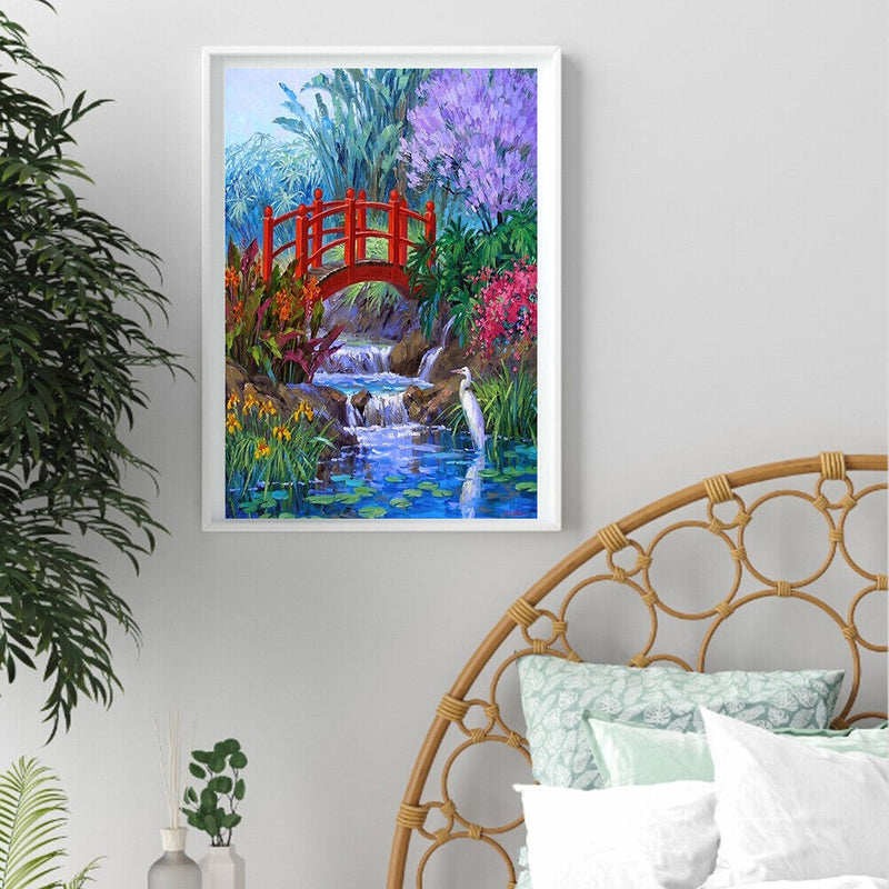 Country Bridge Oil Paint By Numbers Kits Canvas Picture DIY Wall Art Craft Decor