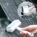 Double Sided Glass Wiper Scraper Window Cleaning Brush Bathroom Sponge Wipe
