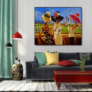 Painting By Numbers Kit DIY Gossip Women Canvas Oil Art Picture Home Decor