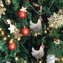 Chicken with Scarf Chicken Family Sign Christmas Tree Hanging Pendant (03) Newly