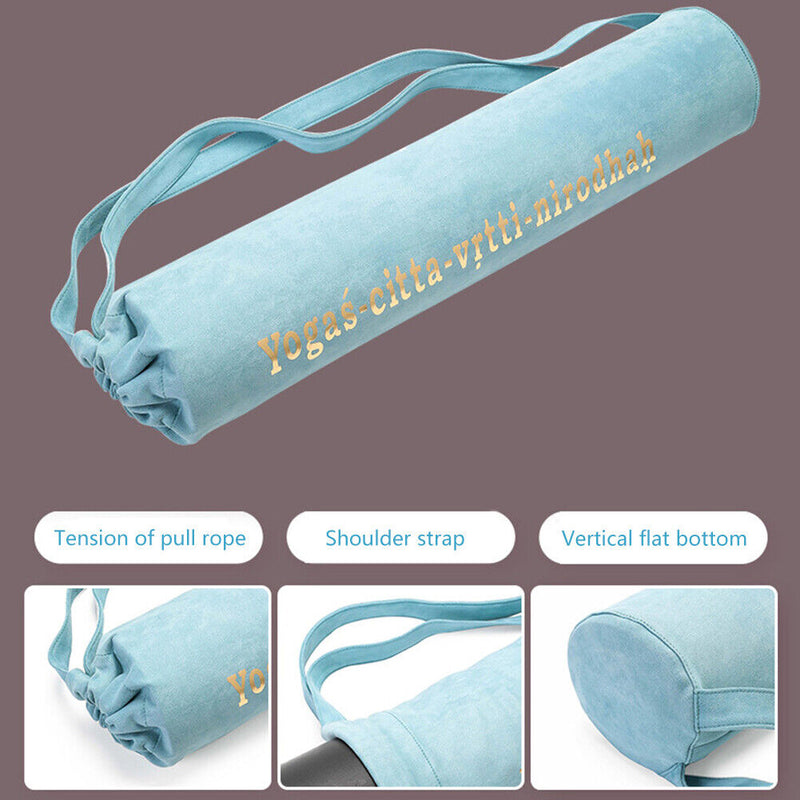 Yoga Mat Shoulder Carrier Bag Exercise Pilates Pads Backpack (Light Blue) Newly