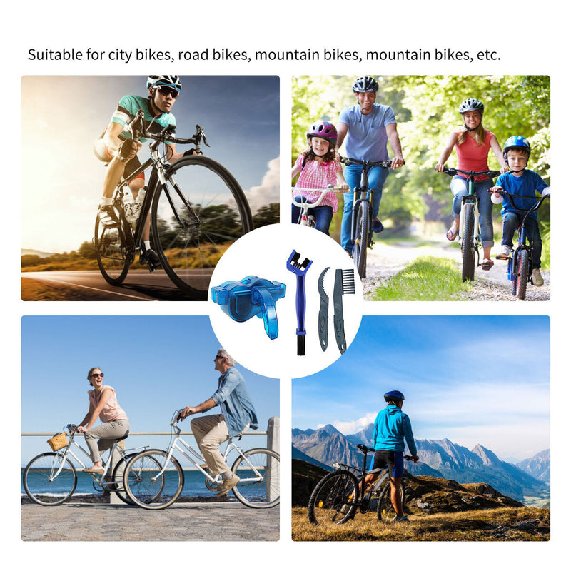 Bicycle Cleaning Kit - 4 Pack Bicycle Chain Cleaning Kit for Mountain Road Bike