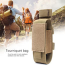 Tourniquet Bag Nylon Flashlight Holster Molle Pouch for Outdoor (Camel)
