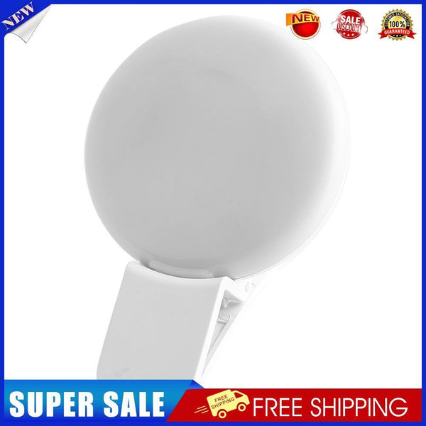 5pcs Mini LED USB Clip Mobile Phone Q Selfie Ring Flash  Fill Light(White)