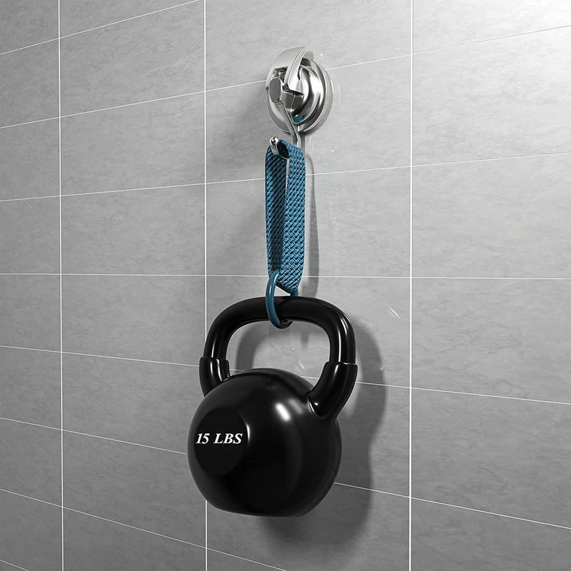 Without Punching Chrome-Plated Bathroom Shower Organization Suction Cup Hooks