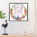 Partial Embroidery Love Life Needlework Stamped 14CT DIY Cross Stitch Kits Decor